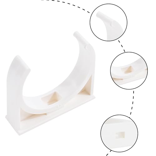 20 Pcs U-Shaped PVC Water 25mm Pipe Clamps Clips, U-Shaped Buckles Ideal for 0.98" (25mm) Water Pipes and TV Trays Tubing Hose Hanger Support Pex Tubing （White) - size: 25mm*20pcs