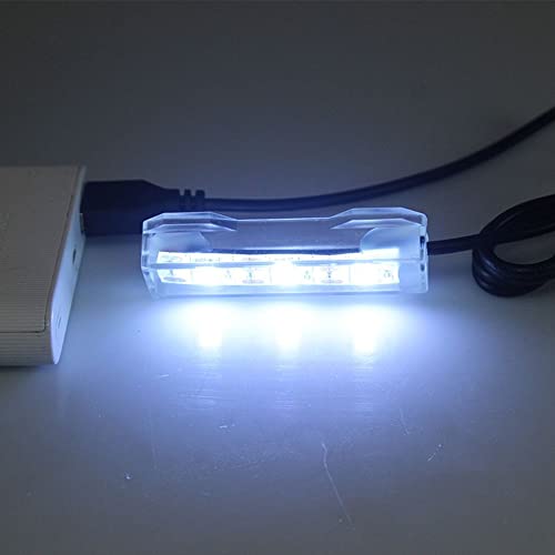 Generic LED USB Small Aquarium Light Aquatic Plant Light Underwater Light Fish Tank Desktop Mini Decoration Soft LED Lamp with USB Connector(White Light), AM17CD0AKB7US - size: White Light