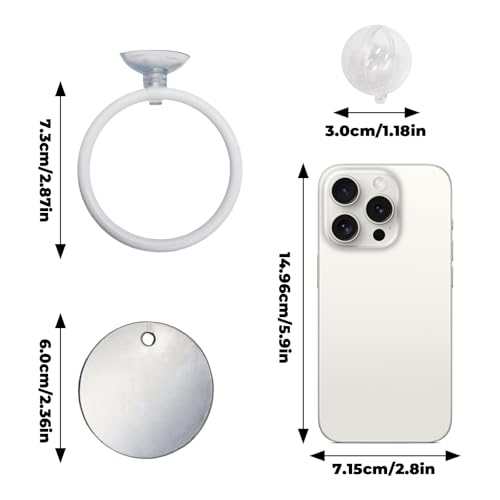 Beta Fish Aquariums Accessories, 1 Fish Mirror with Floating Ball & 2 Exercise Training Ring Toys, Fish Feeding Ring, Betta Fish Toys Set for Tank, Enrichment Toys for Fish - color: white ring