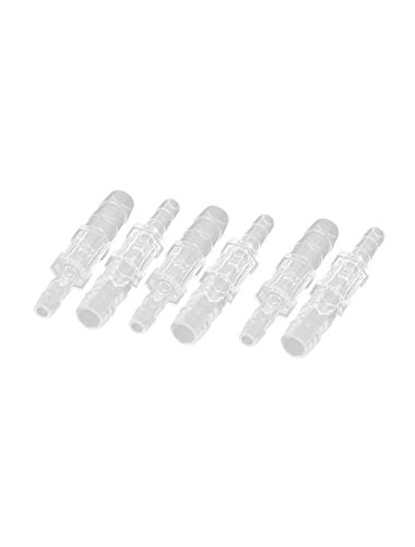 uxcell a14123100ux0154 Aquarium Fish Tank Airline Tube Hose Connector Adapter 5.5mm to 7mm Dia 6pcs, Clear