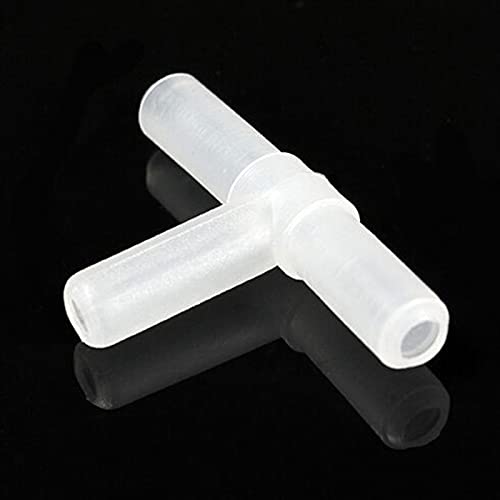 10pcs 3 Way Air Line Connector Aquarium Fish Tank Airline Tee Valve Pump Tube, White