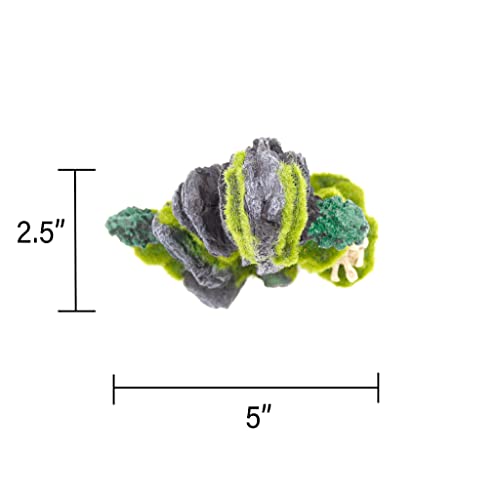 NW Wholesaler 6 Inch Mossy Mountain Fish Tank Decoration - Aquarium Fish Habitat Accessory for Freshwater and Salt Water Fish Tanks - style: Mudman Mountain