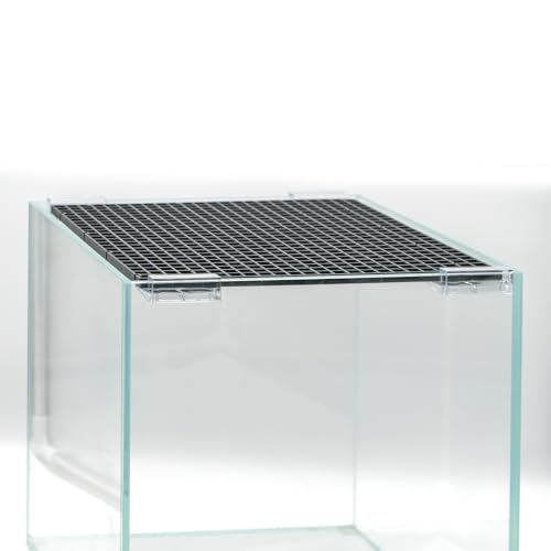 LINLAN 12mm 12 Pieces Aquarium Cover Bracket,Fish Tank Lid Clips Acrylic Aquarium Cover Clip Support Holder for Rimless Aquariums - size: 11-12mm