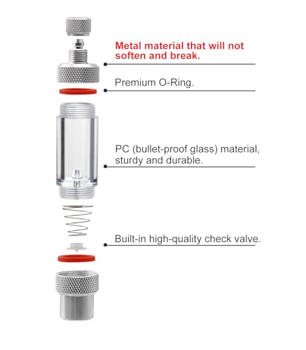 Aquarium CO2 Bubble Counter with Built-in Check Valve for CO2 Generator Regulator, Single Head - color: single-head