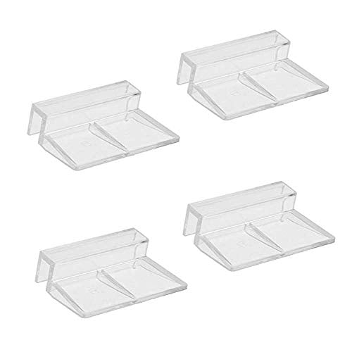 4pcs Clear Color Acrylic Aquarium Fish Tank Glass Cover Clip Support Holder (5mm)