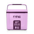 RTIC 8 QT Road Trip Personal Cooler, Small, Compact, Insulated, Portable Ice Chest Box for Food, Drink, Beverage, Beach, Camping, Picnic, Fishing, Boat, 12-Can Capacity - color: Lavender/Plum
