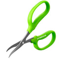Garden Scissors, 6in Pruning Shears Snips Non-stick Coated Sharp Steel Blades - Gardening Tools Garden Shears for Plants Herb Flowers in Grow Tent and Hydroponics, Curved Blade - style: Curved Blade