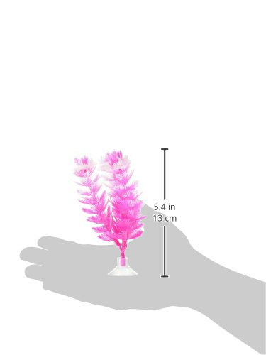 Marina Vibrascaper Fish Tank Decorations, Foxtail Plant, White, 5in, 12083 (Pack of 2) - size: 5" (Pack of 2)