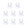 Aquarium Suction Cups, Fish Tank Suction Cups Clips Airline Tube Holders Clamps (Plastic, 8Pcs, Clear) for 0.7" Fish Tank Airline Tubing Binding Moss Shrimp Nest, 17x30MM - color: Clear, size: 17x30MM