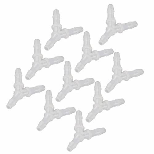 Soft Hose Fittings Y Connector 3 Way Junction Aquarium Fish Tank Air Pump Transparent Plastic High Strength (4.8mm)