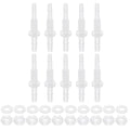 uxcell 10Pcs Plastic Hose Barb Fitting, 1/8" x 5/32" Bulkhead Adapter Union Splicer Mender Pipe Connector with M6 Nut and Washer for Aquarium Air Water Fuel - size: 1/8" x 5/32", M6 Nut