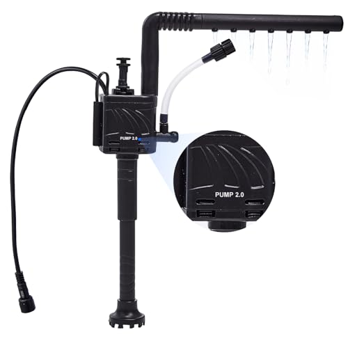 Aquarium Replacement Water Pump 2.0: Aquarium Accessories Small Ultra Silent Water Pump, ONLY Compatible with 2 Gal URUQ Beta Fish Aquariums Black (ASIN: B0G38MTN4K, B0G8J6LY4Q) - color: Pump 2.0 - Black