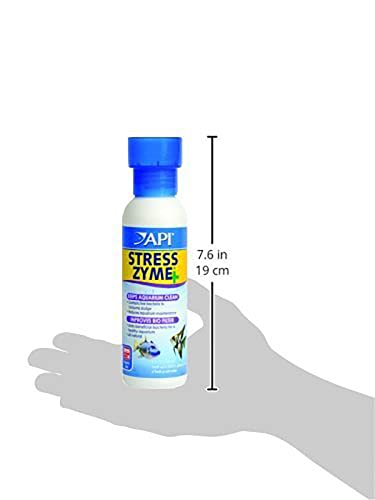 API STRESS ZYME Bacterial cleaner, Freshwater and Saltwater Aquarium Water Cleaning Solution, 8 oz - color: multi natural, size: 8 oz