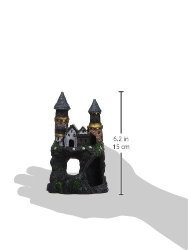 Penn-Plax Age-of-Magic Enchanted Castle Aquarium Decoration – Safe for Freshwater and Saltwater Fish Tanks – Small - size: Small