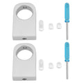 The Lord of the Tools 2pcs Aluminum Alloy Pipe Holder Clamp Distance 16mm Aperture 21.5mm for Aquarium Inlet and Outlet Pipes, L