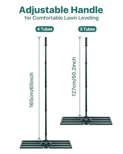 Lawn Leveling Rake 30"x10", Yard Leveling Rake with Wall-Mount Hook, Heavy-Duty Ground Leveler for Soil, Sand, Topsoil, Compost & Fertilizer - style: 30"x10"