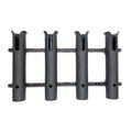 HiUmi Wall Mounted Fishing Rod Holders Tubes Links Fishing Rod Holder Rack Rests (4-Pole-Black) - color: 4-pole-black