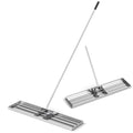 Goplus Lawn Leveling Rake, 42" x 10" Heavy Duty Level Lawn Tool w/ Ergonomic Handle for Soil, Effort-Saving Landscape Rake for Garden, Backyard, Golf Course, Farm, Pasture, Silver - style: 42" x 10", Silver