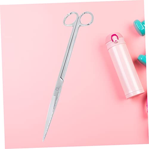 minkissy Stainless Steel Aquarium Scissors Mirror Polished Long Handle Plant Trimming Tool for Freshwater and Saltwater Aquascaping Ergonomic Design for Comfortable Use