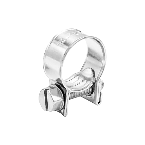 3/8" Small Fuel Injection Hose Clamps, 20PCS Gas Line Hose Clamp, Adjustable Pipe Hose Clip Tube Clamps for Automotive,Agriculture,Plumbing, 9/16" - 5/8" Dia - size: 9/16"-5/8" (14-16mm)