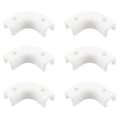 HJGarden 6pcs Water Pipe Flow Bend Clip 90 Degree Fixing Clamp Tube Elbow Corner Holder for 1/4" / 3/8" RO Tubing-White
