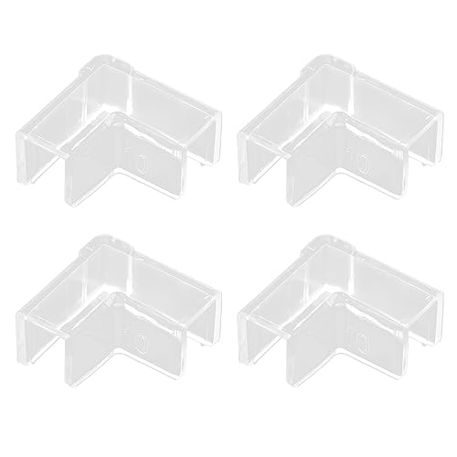 4PCS Fish Edges Protector Clear Fish Tools Clear Aquarium Fish Glass Cover Protector Easy Install - 10mm - size: 10mm