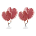 Betta Fish Bed, Betta Leaf Bed, Plastic Betta Hammock, Betta Hammock Pad with Suction Cup, Betta Heart-Shaped Leaf Bed Aquarium Decor, Pink 2 Pcs