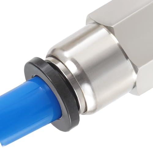 3/8 Air hose fittings, Push to Connect Air fittings Female Straight 3/8 Inch Tube OD x 3/8 NPT Thread Fitting (Pack of 10) - size: OD 3/8 - NPT 3/8, style: Female thread