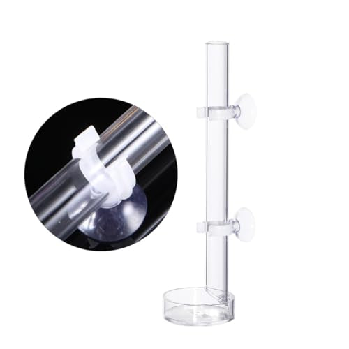Toyvian Shrimp Food Tube and Feeding Basin Aquarium Feeder Tube 2cm X 27cm Acrylic Fish Tank Shrimp Supplies with 80mm Feeding Dish