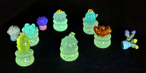 Geiomoo Miniature Resin Set, Mini Mixed Garden Fish Tank Accessories for DIY Crafts Home Landscape Decors (10 Pcs)