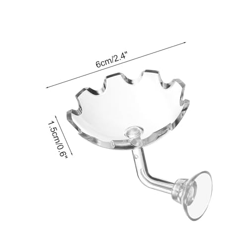 Shrimp Feeding Dish, Acrylic Aquarium Feeding Bowl with Suction Cup for Fish Tanks - color: Concentric circles