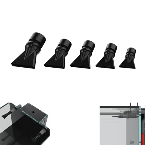 5 Pcs Aquarium Pump Duckbill Nozzle, Water Outlet Pipe Fish Tank Tube, Water Outlet Return Pipe Fitting for Aquarium Fish Tank Household Store - color: Black five piece set