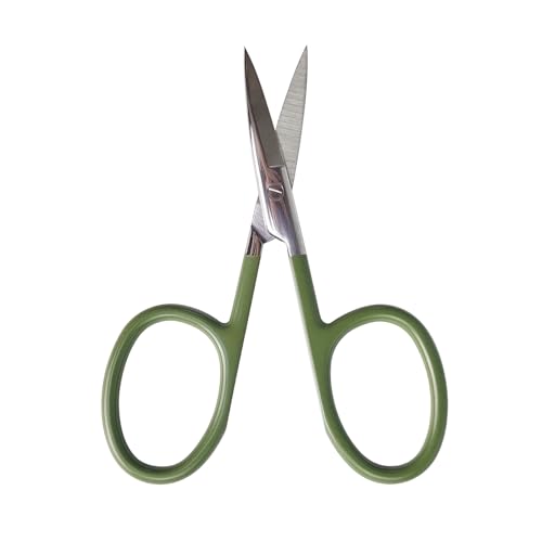 Fly Tying Scissor All Purpose 4inch Straight Scissor (Green) - color: Green