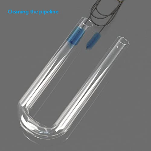Aquarium Flexible Drain Brush, Stainless Steel Long Pipe Cleaner Flexible Double Ended Bristles Tube Cleaning Brush Cleaning Tool for Home Kitchen Drain Pipe 1PCS