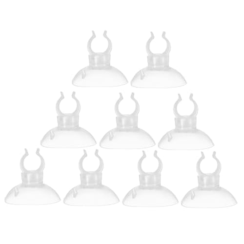 9pcs Aquarium Cup Clips Durable Suction Holders for Tubing Stable Inlet Outlet Support Easy Installation for Home Office Fish Tank Accessories - size: 3.30X3.30X2.60CM
