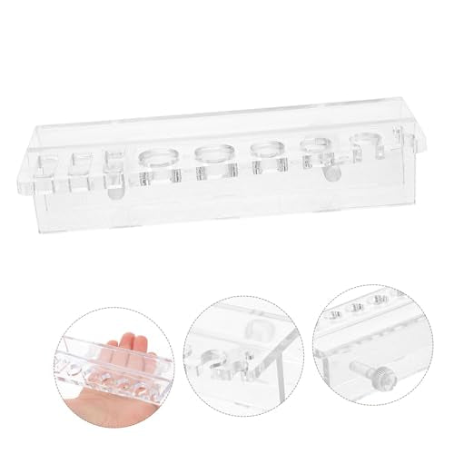 Toddmomy Fish Tank Tool Holder Storage Rack Organizer for Aquarium Maintenance Water Plant Scissors and Cleaning Tools Wall-mounted Design for Easy Access