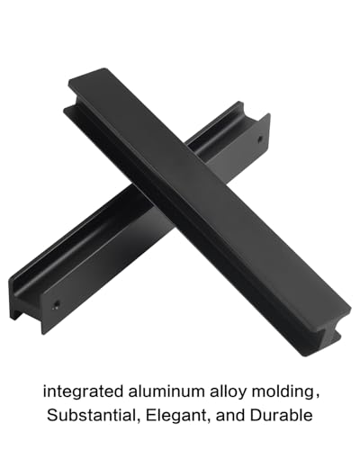 5 Pack Adhesive Drawer Handles Matte Black 7 Inch Long Cupboard Door Pulls Stick On Cabinet Pulls No Drill Glass Doors Handle Peel and Stick Barn Door Handles - color: H-Matte Black, size: 7 Inch