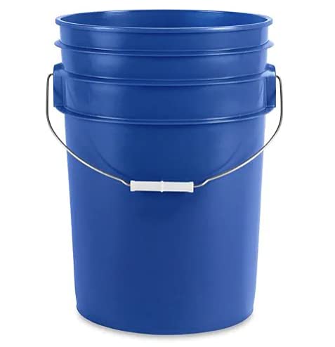 House Naturals 6 Gallon Large Food Grade BPA Free Bucket Pail with Airtight Screw on Lid (Pack of 2)