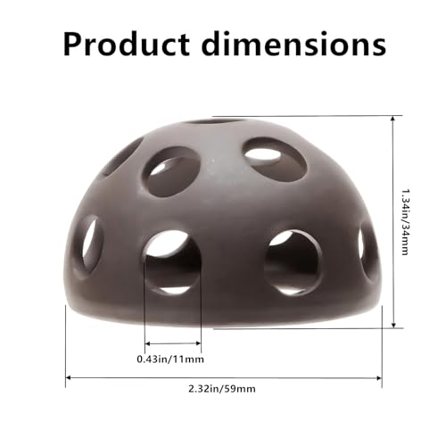 2 Pcs Ceramic Aquarium Cave, Fish & Shrimp Breeding Hideout with Holes - Hemispherical Shelter for Freshwater & Saltwater Tanks, Betta, Cichlid, Crayfish - Porous Pot Decor Hiding Spots Habitat