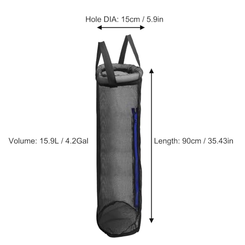 Aventik Floating Fish Basket Mesh Net Cage for Live Bait Storage Fish Raising Kayak Fishing Accessories 15.7in/40cm Height - size: 4.2 GAL-6*6*35.4inch