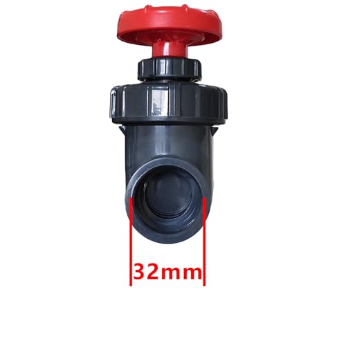 UPVC Gate Valve, ID 25/32/40mm Gate Valve Precision Flow Control, PVC Sluice Valve Garden Irrigation Aquarium(ID32mm) - size: ID32mm