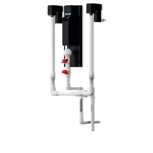 Ultra Slim Aquarium Overflow Box for Rimless Tanks, No-Drill Silent U-Tube Siphon, Dual Inlet Skimmer for Waste & Oil Film, 5000 L/H High Flow, Fits 12–18 inch Aquariums