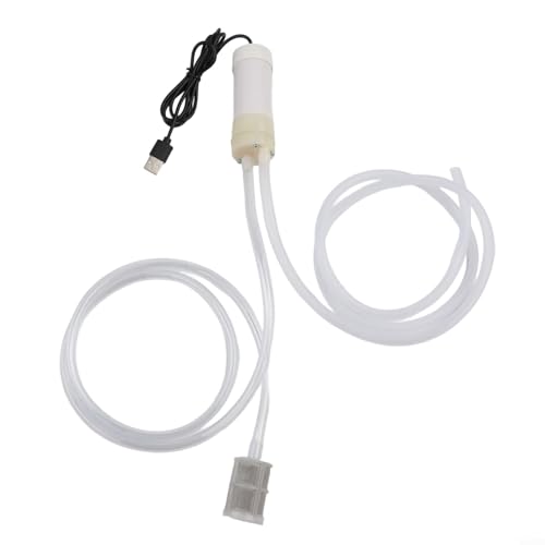 5V Self-Priming Pump USB Powered Vacuum Pump Aquarium Balcony Garden 4L/min Rate with 1M 5M 10M Tube Options White(1 Meter)