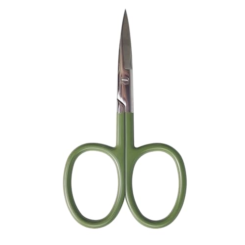 Fly Tying Scissor All Purpose 4inch Straight Scissor (Green) - color: Green