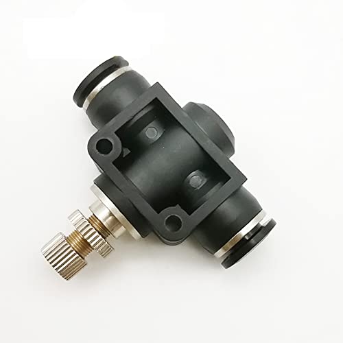 5PCS 1/4” OD Pneumatic Air Flow Control Valve, Union Straight in-Line Speed Controller Fitting 1/4 Inch Tube OD x 1/4 Inch Tube OD - size: 1/4" OD