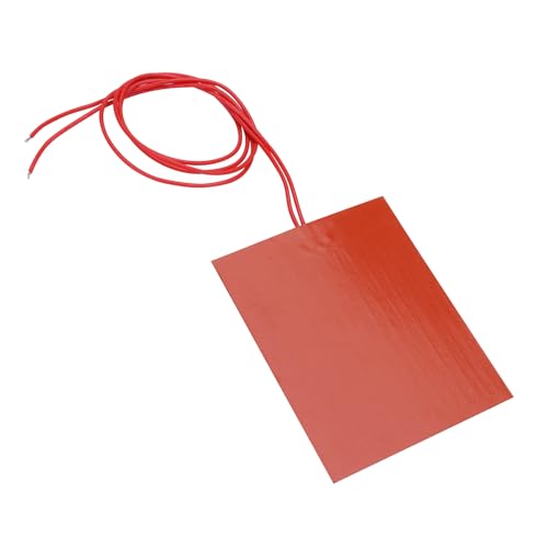 DERNORD 4PCS 12V 30W Silicone Heating Pad Rubber Flexible Heater Mat 80mm X 100mm - size: 12V 30W