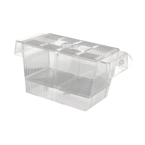Fish Breeding Isolated Box Float Hatching Separation Acrylic Hatching Box Fish Tank Hatchery for Clownfish Guppy, L - size: L