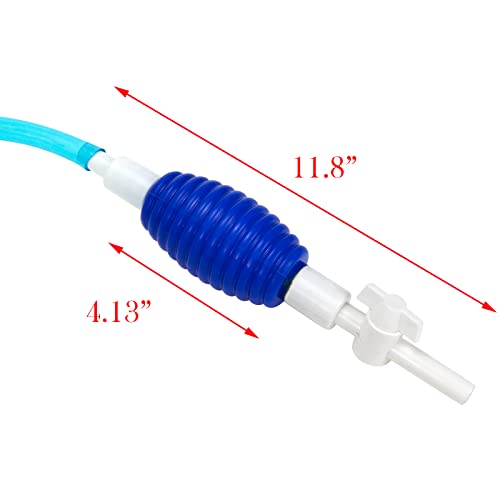 2sets Aquarium Siphon Water Changer Fish Tank Gravel Cleaner with Long Nozzle for Cleaning Changing Water (Blue) - color: Blue, size: 5.6ft/66.9"/1.7m