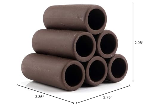 Norgail Handmade Brown Ceramic Shelters - Shrimp Habitat, Breeding Tube, Hiding cave - Hideaway Pipes Reduce Stress, Encourage spawning - Decorative Aquarium Accessories 1PCS
