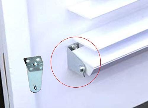 Hold Down Brackets 4pcs Metal Blind Brackets Bottom Rail Holder Replacements for Horizontal Blinds and Window Shades